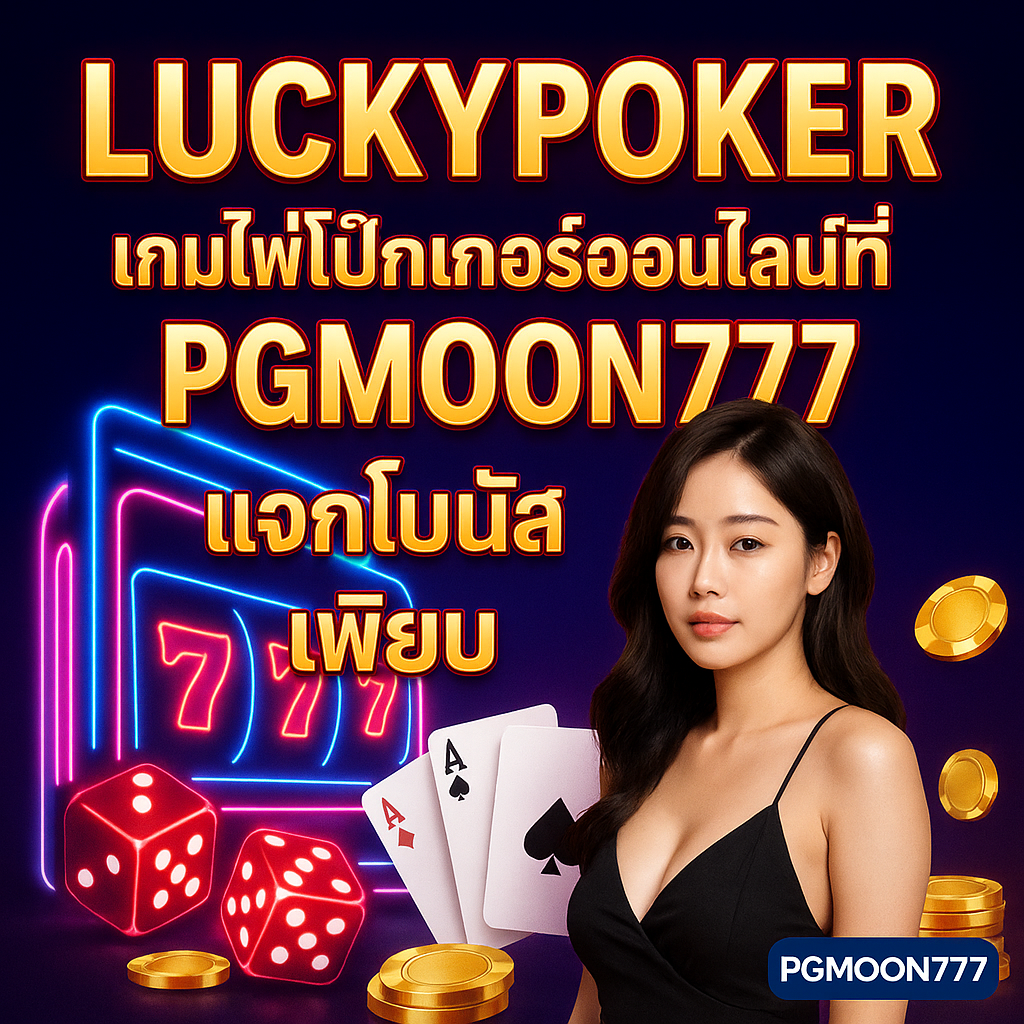 LUCKYPOKER เกมไพ่โป๊กเกอร์ออนไลน์ที่ PGMOON777 แจกโบนัสเพียบ