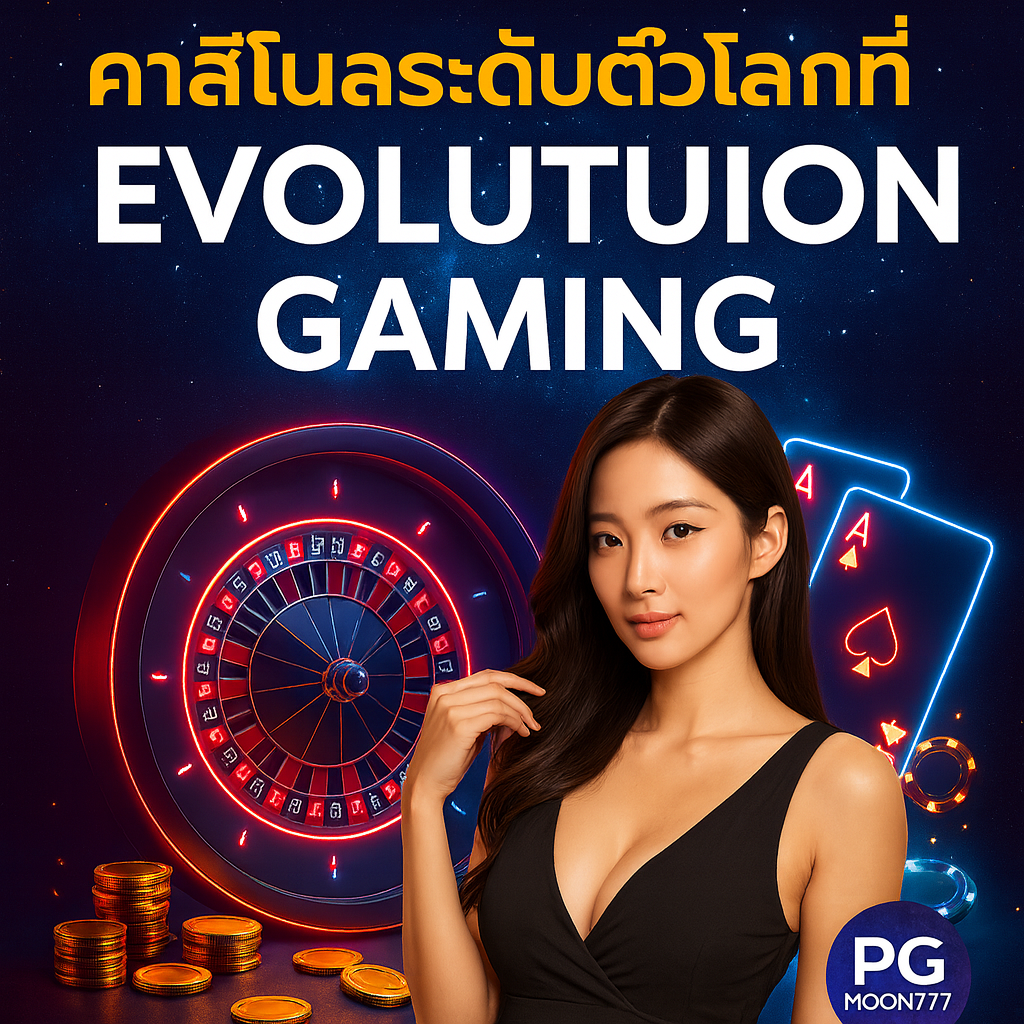 EVOLUTION GAMING คาสิโนสดระดับโลกที่ PGMOON777